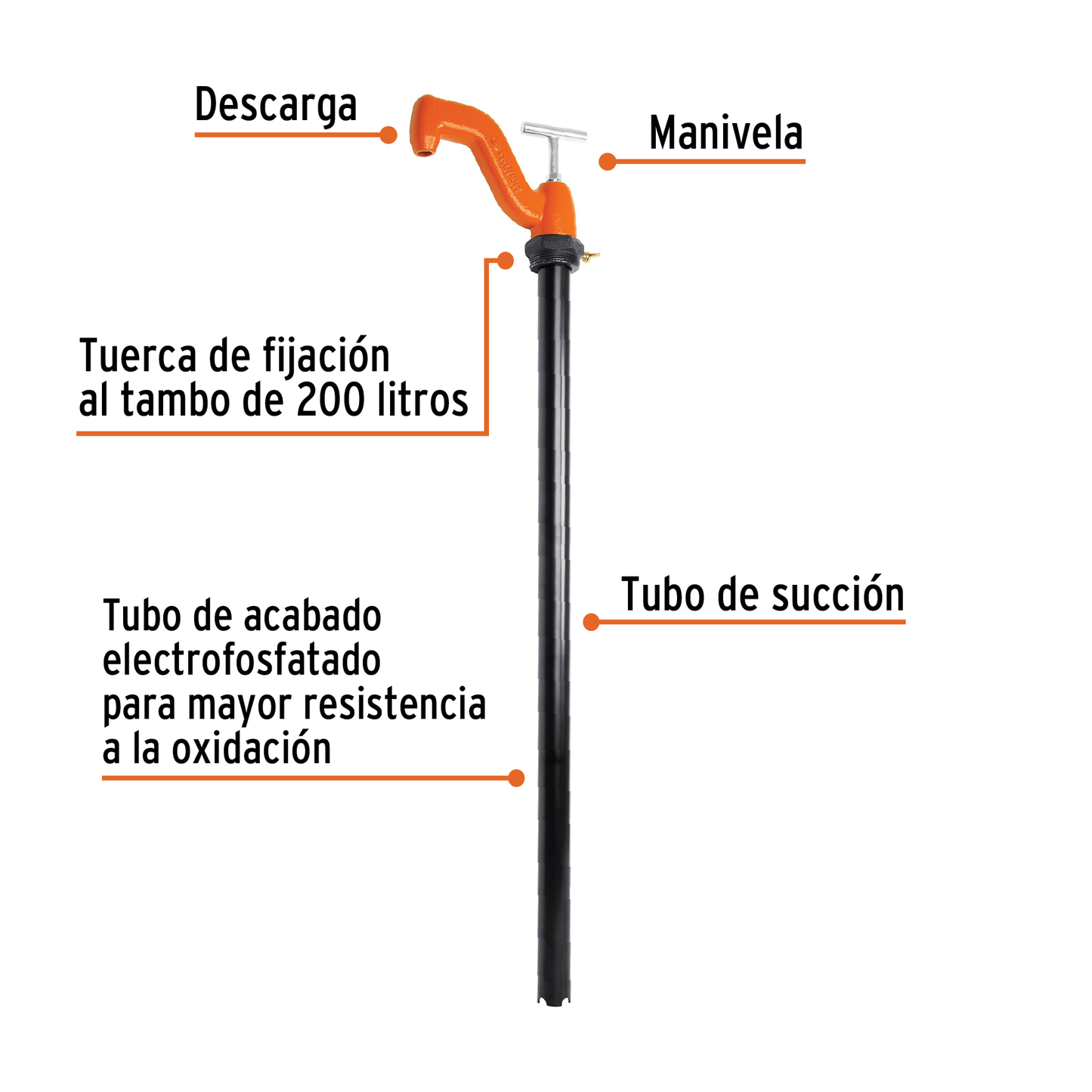 Bomba extractora de solventes para tambo