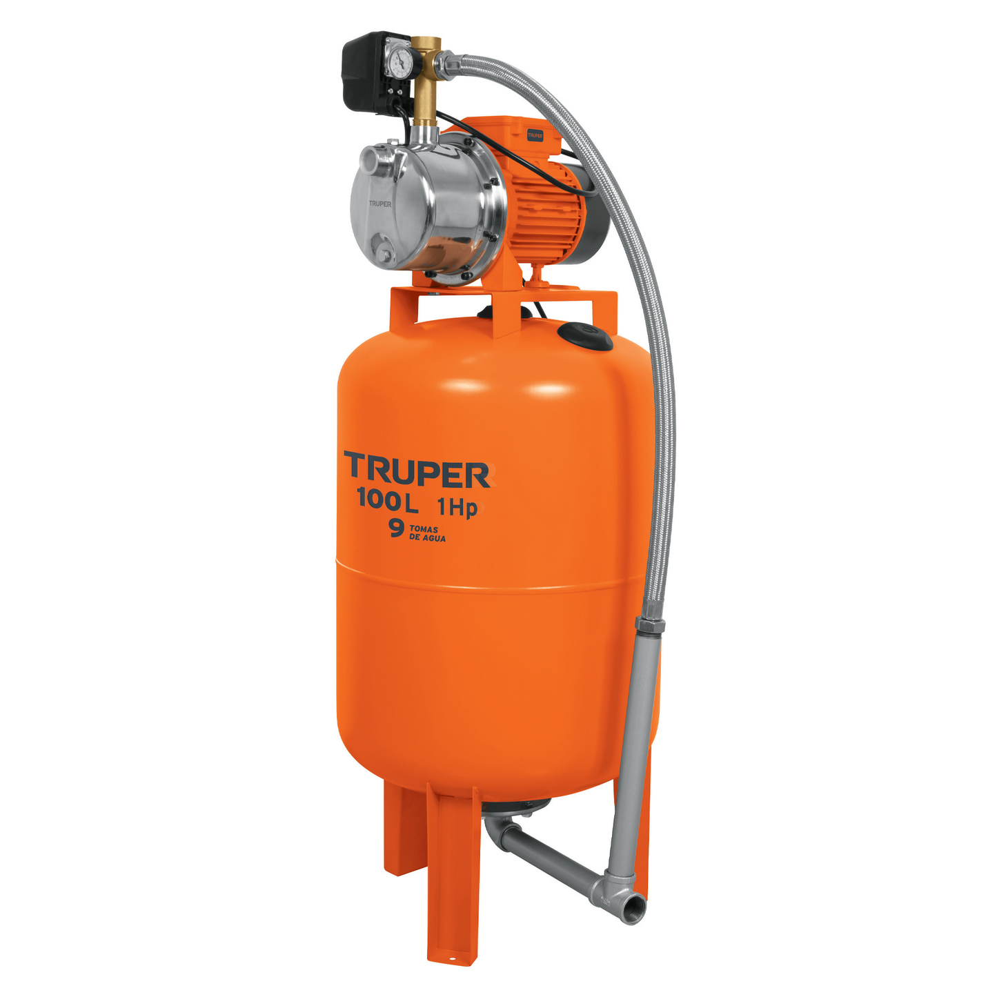 Bomba hidroneumática 1 HP, 100 litros