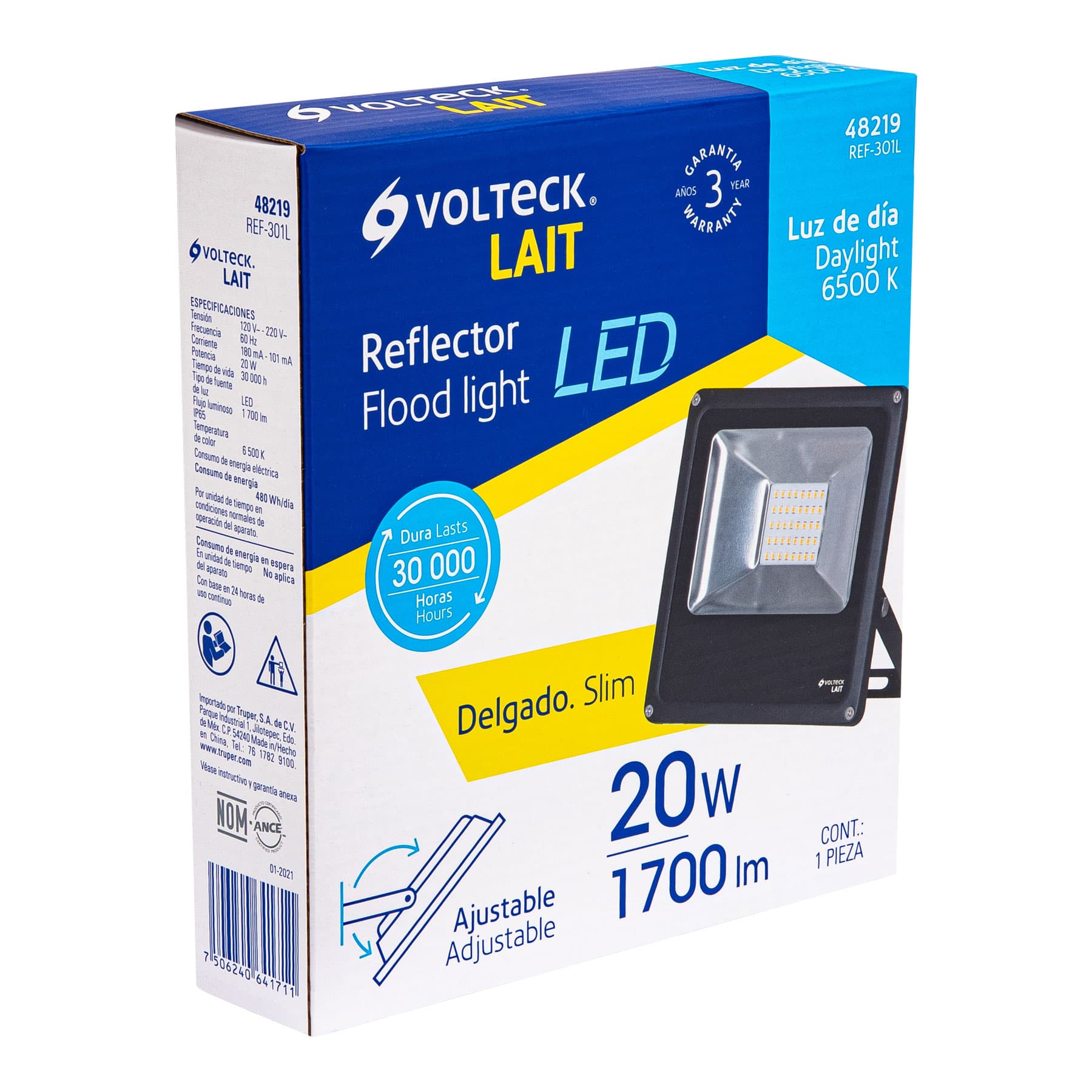 Reflector delgado de LED, 20 W