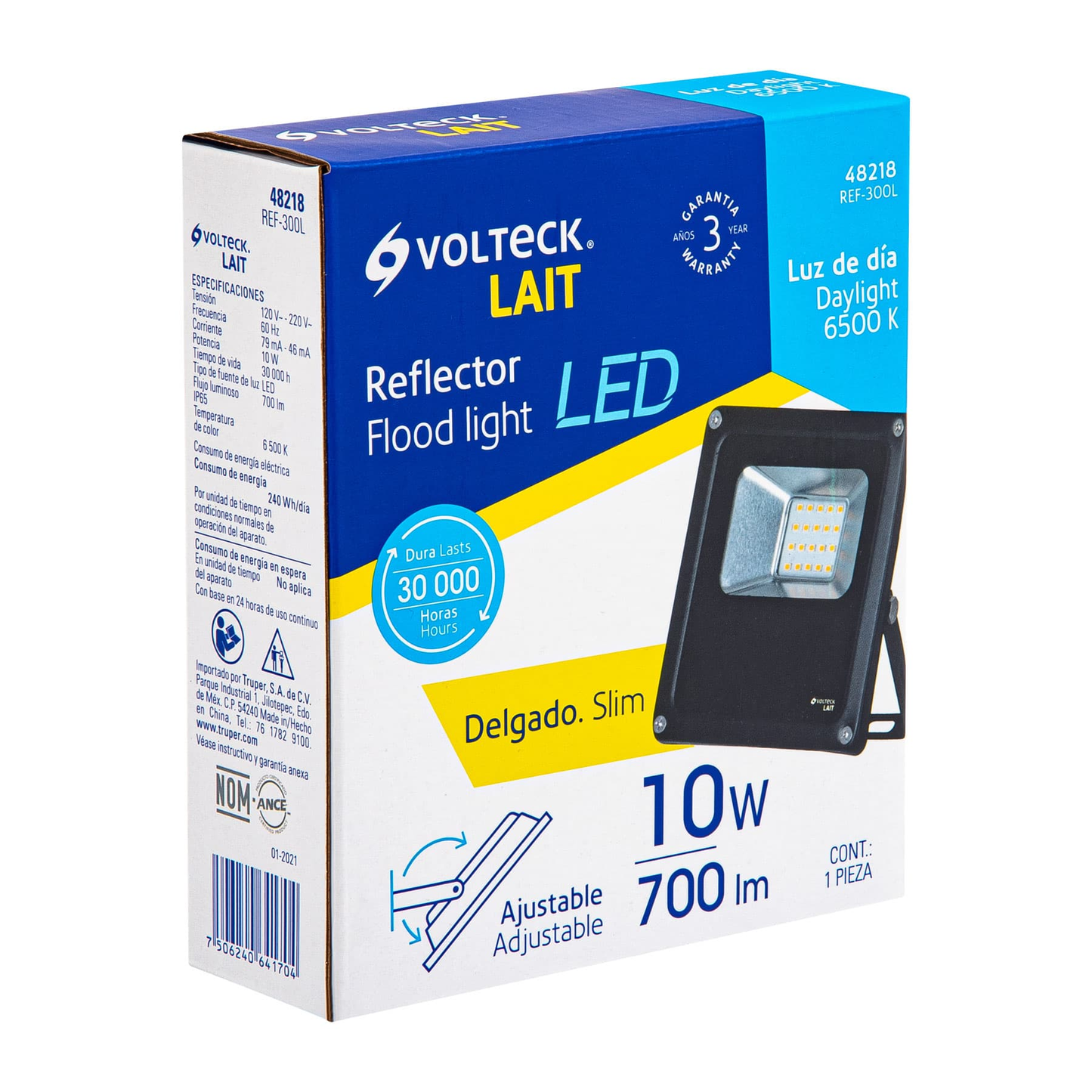 Reflector delgado de LED, 10 W