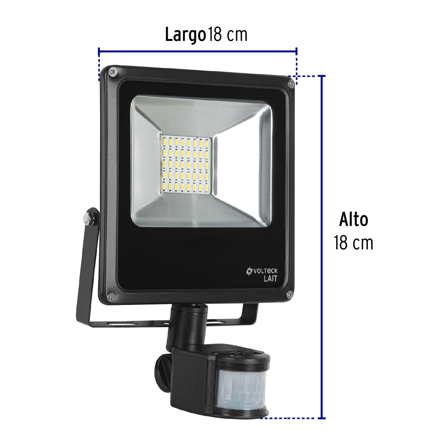 Reflector de LED, 10 W con sensor de movimiento