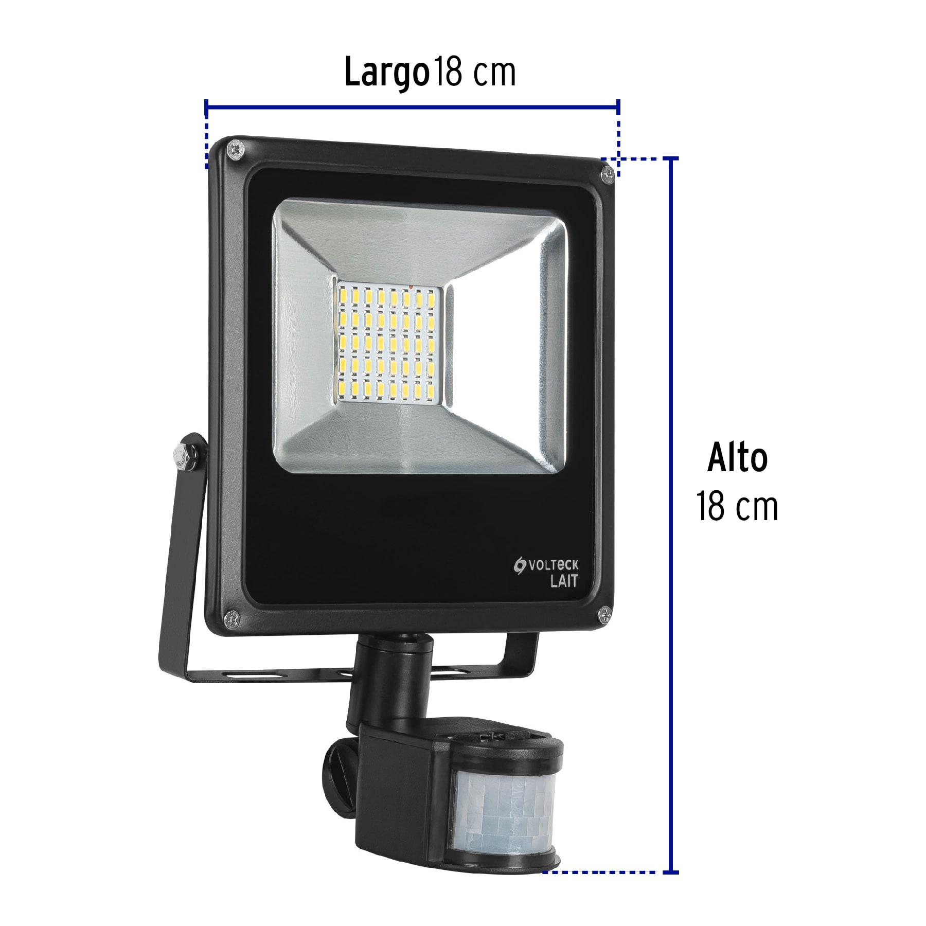 Reflector de LED, 10 W con sensor de movimiento