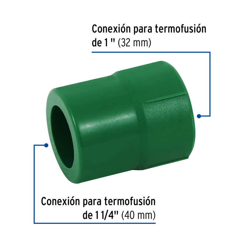 Reducción de PPR, 1-1/4" X 1"