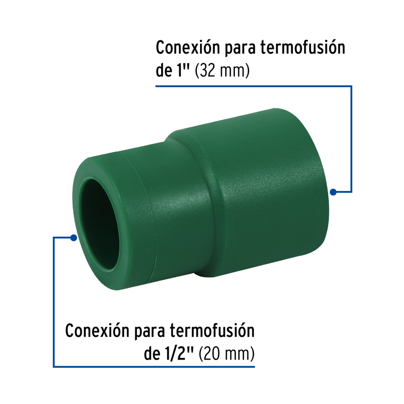 Reducción de PPR, 1"x1/2", 32x20mm
