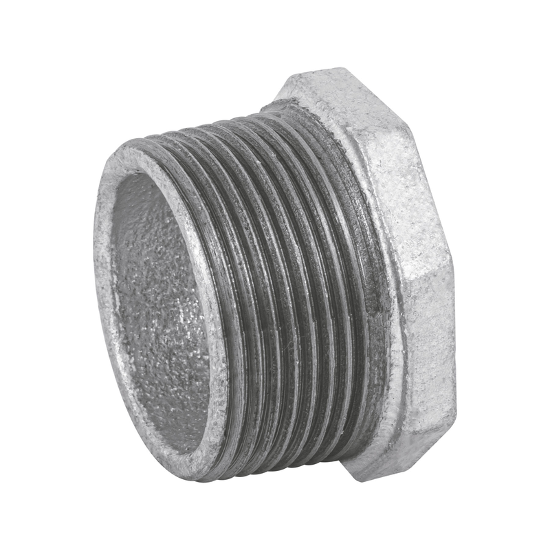 Reducción bushing acero galvanizado 1-1/4 x 1", FOSET