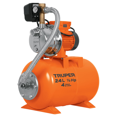 Bomba hidroneumática 1/2 HP, 24 litros