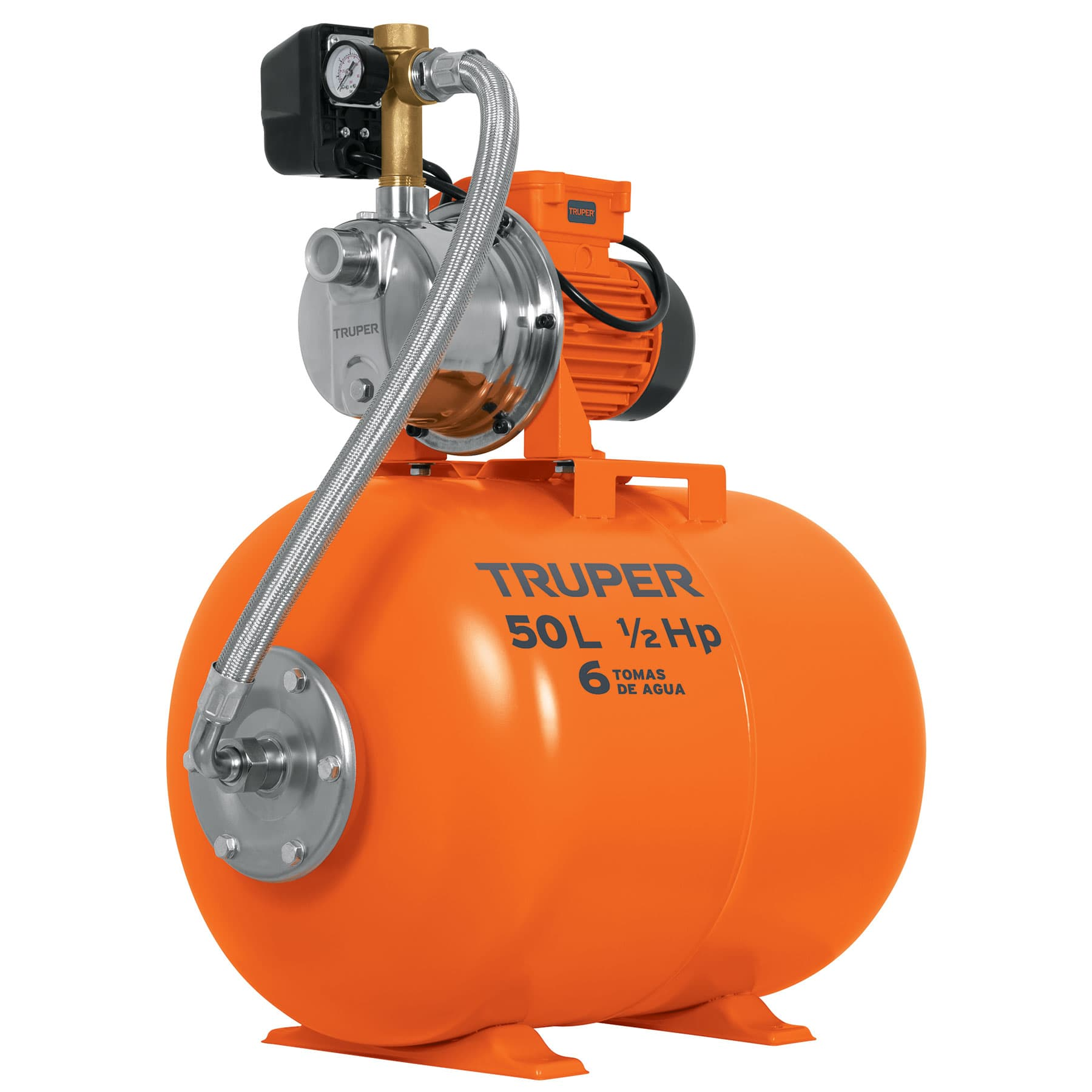 Bomba hidroneumática 1/2 HP, 50 litros