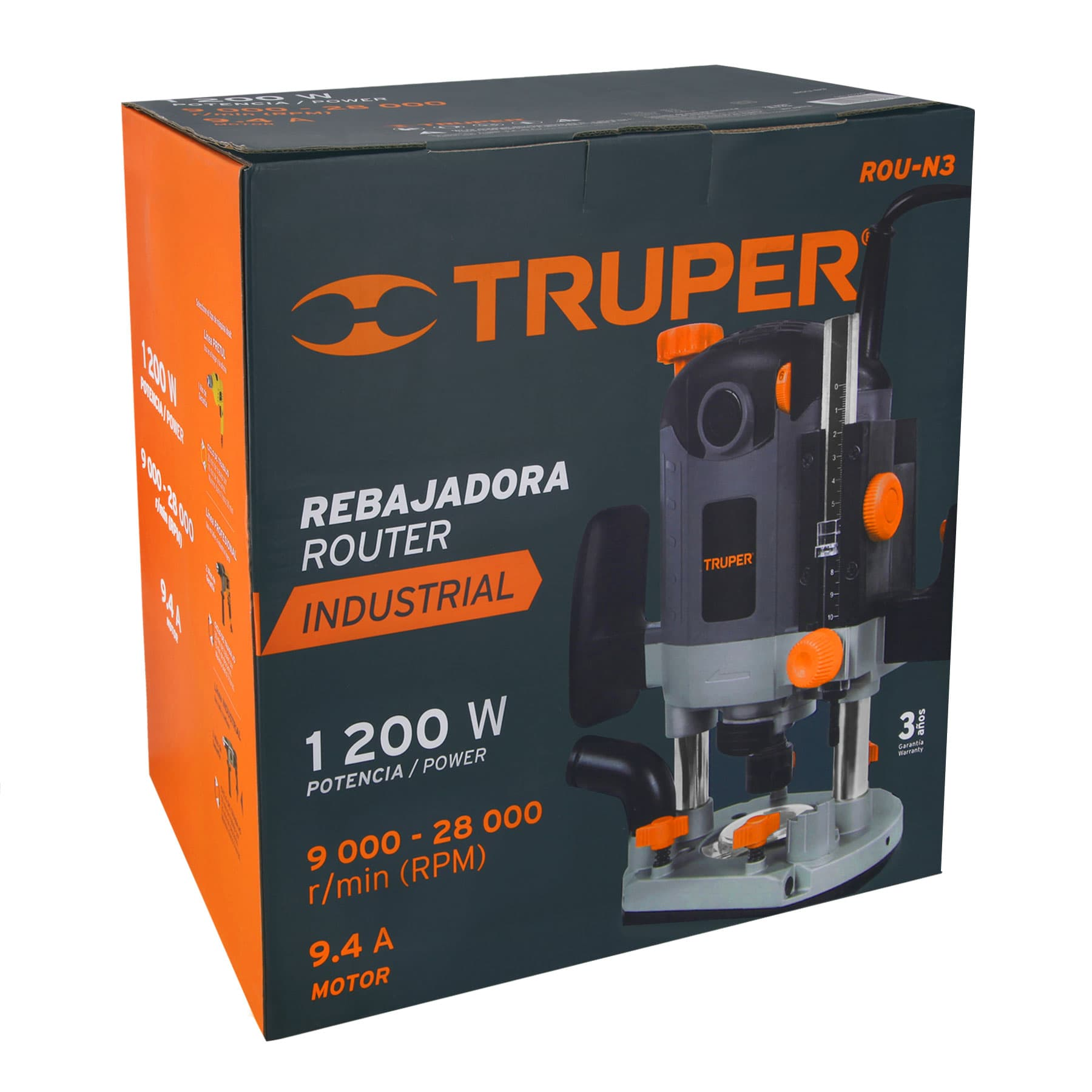 Rebajadora industrial 1-3/4 hp 1200w
