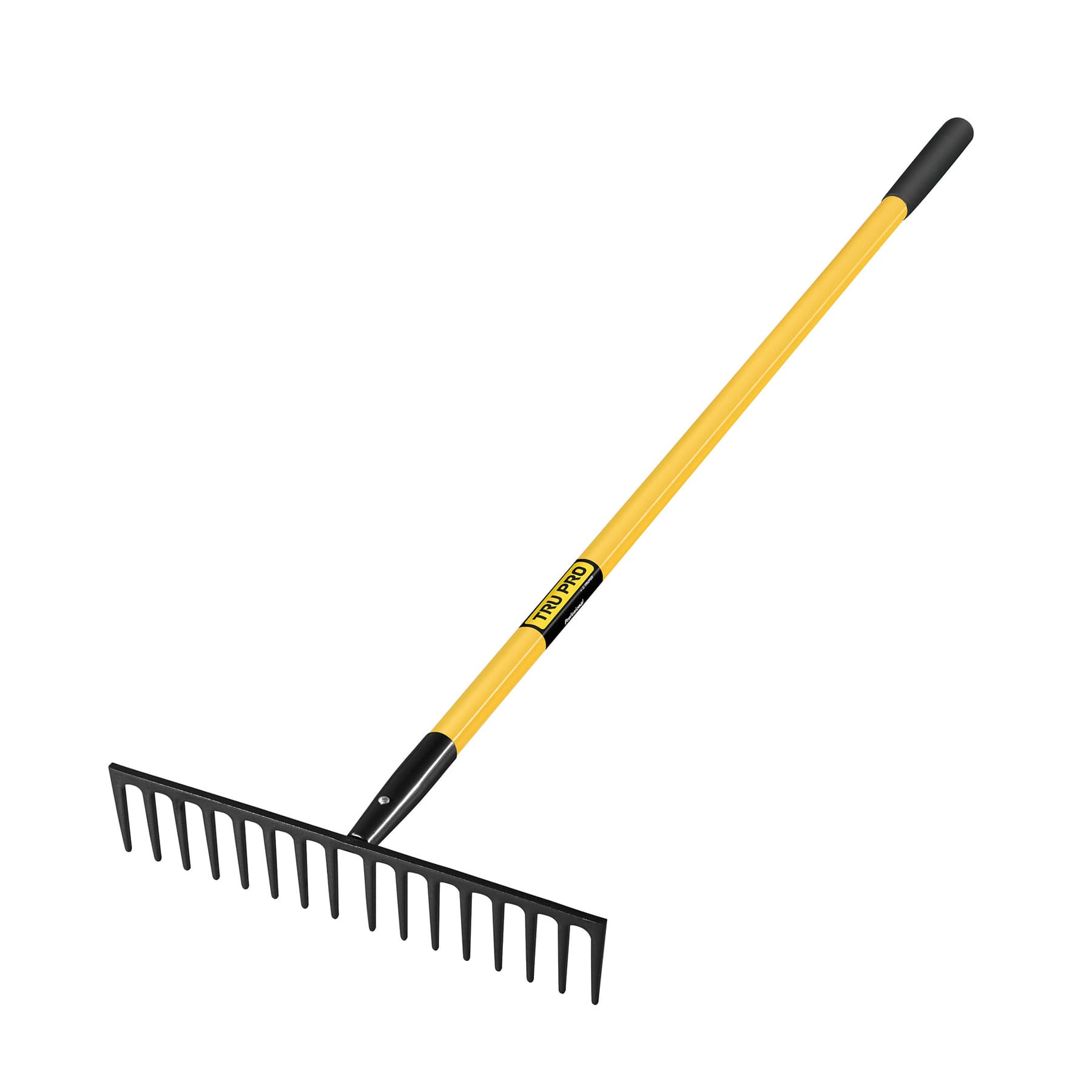 Rastrillo reforzado, 16 dientes, mango 60" fibra de vidrio