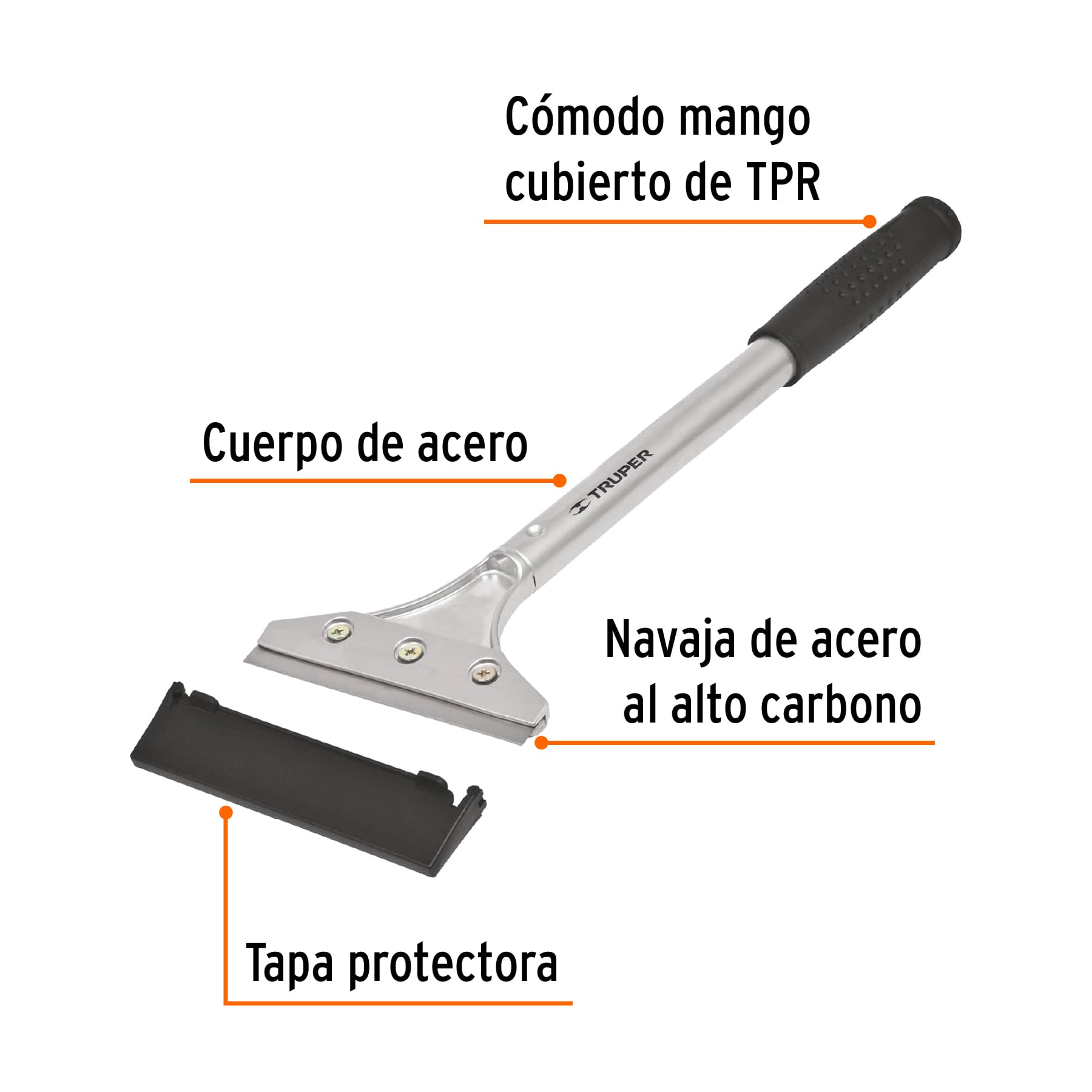 Raspador con mango, navaja de 4"