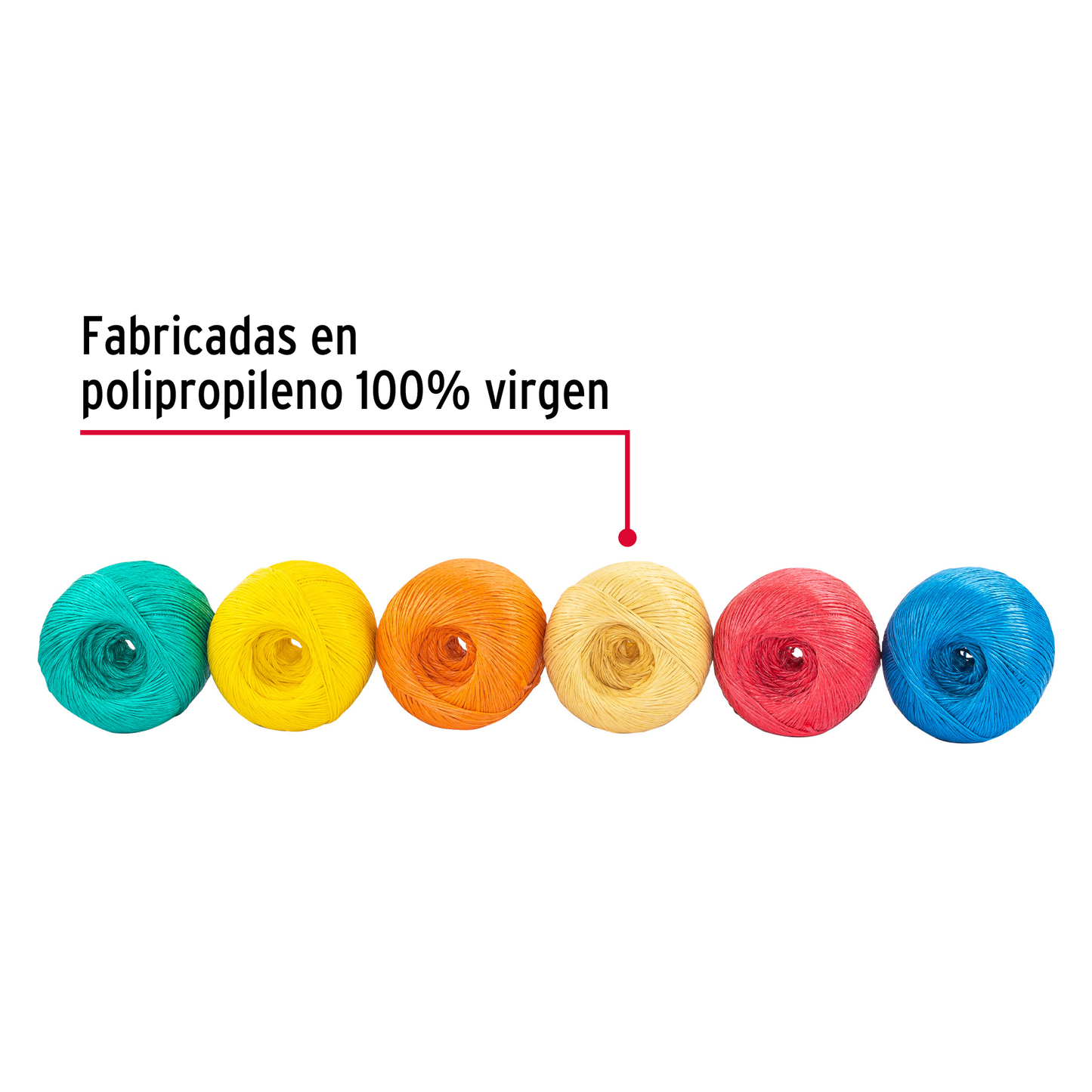 Rafia colores surtidos, calibre 2.2 g/m, 900 g