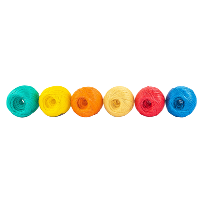 Rafia colores surtidos, calibre 2.2 g/m, 500 g