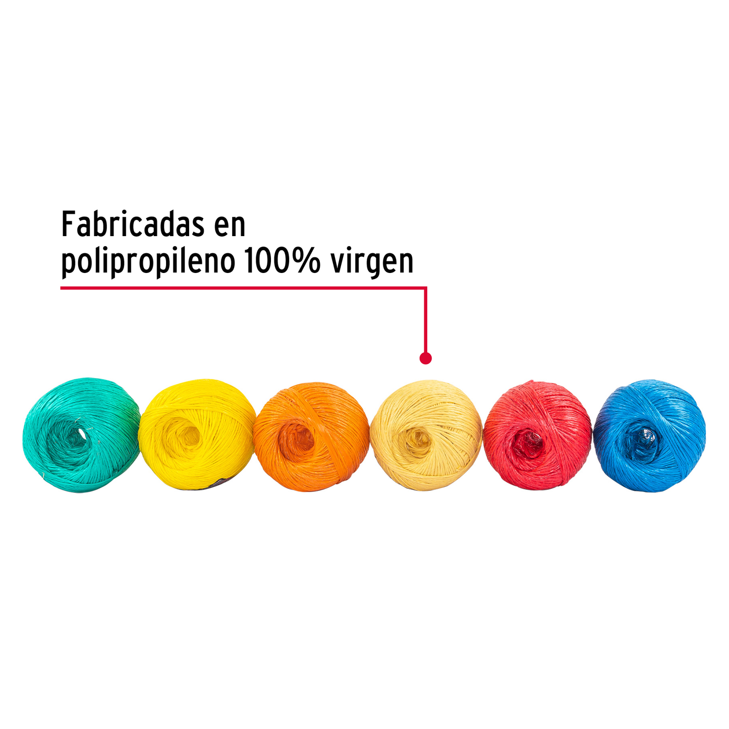 Rafia colores surtidos, calibre 2.2 g/m, 500 g