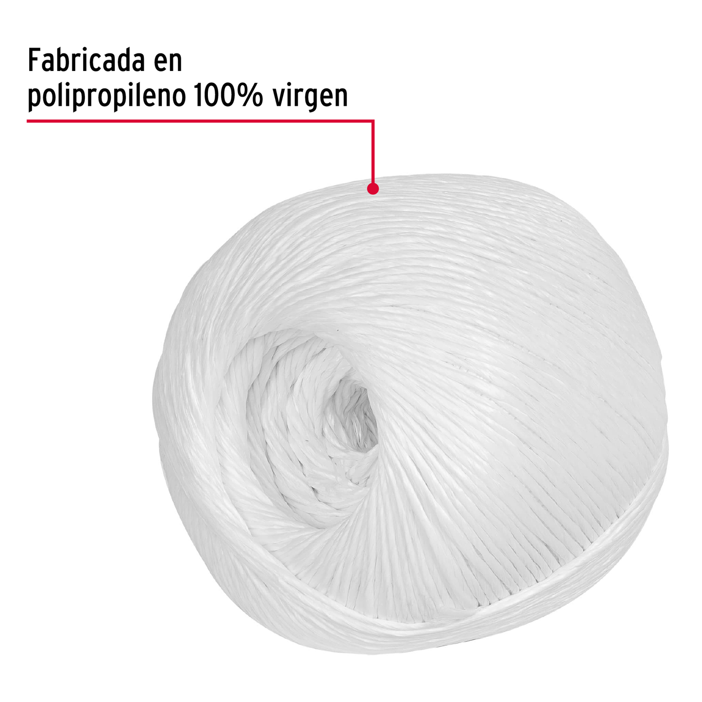 Rafia color blanco, calibre 2.2 g/m, 900 g