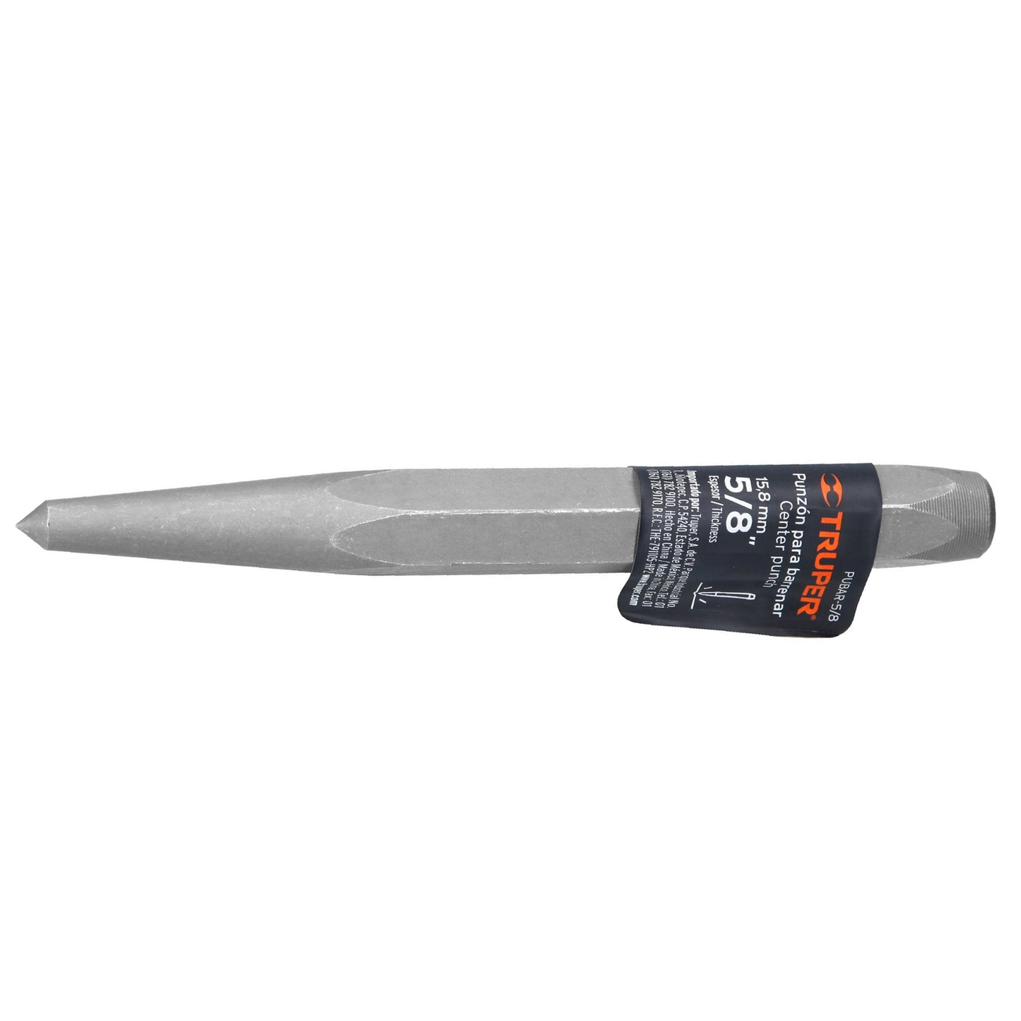 Punzón 5/8" para barrenar, largo 6-1/8"