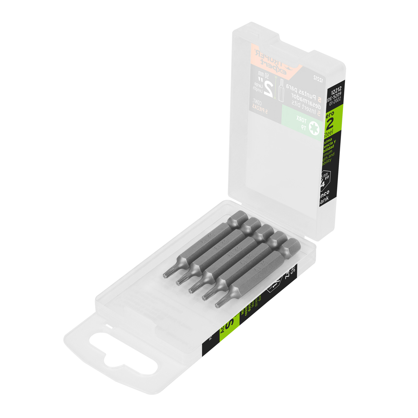 Puntas para desarmador Torx T9, 2", 5 piezas