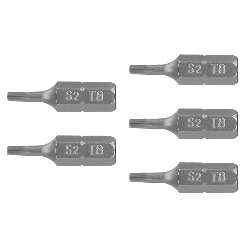 Puntas para desarmador Torx T8, 1", 5 piezas