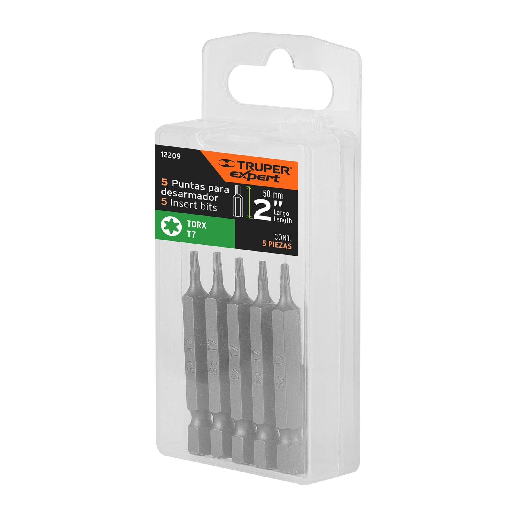 Puntas para desarmador Torx T7, 2", 5 piezas