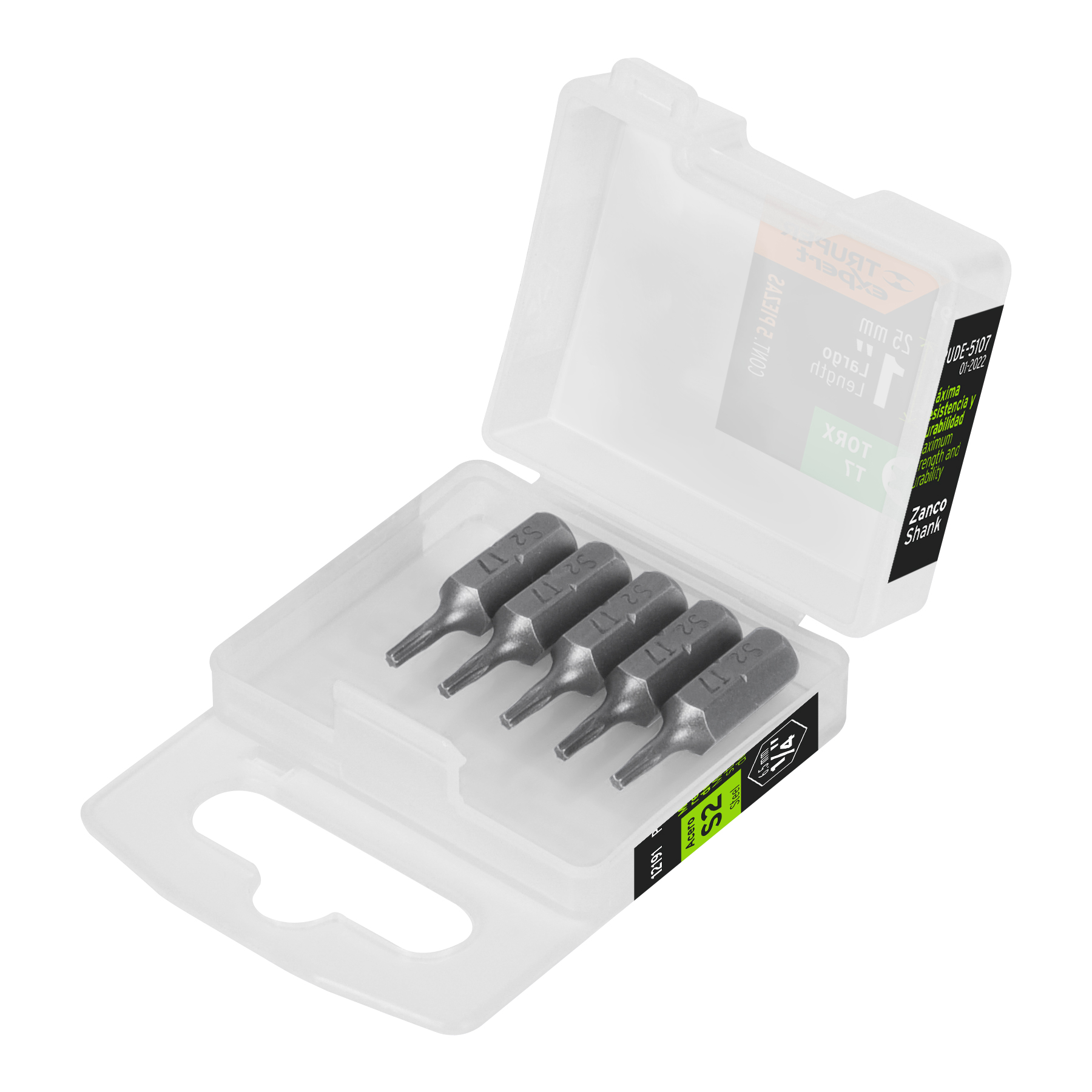 Puntas para desarmador Torx T7, 1", 5 piezas