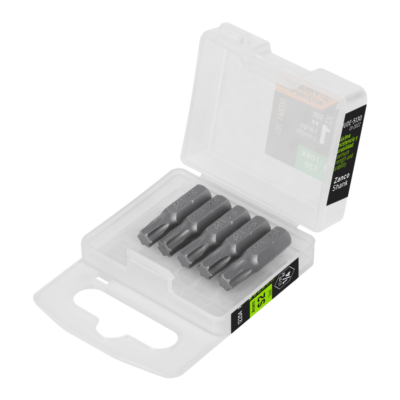 Puntas para desarmador Torx T30, 1", 5 piezas