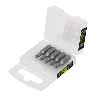 Estuche con 5 puntas torx T20 largo 1", TRUPER EXPERT