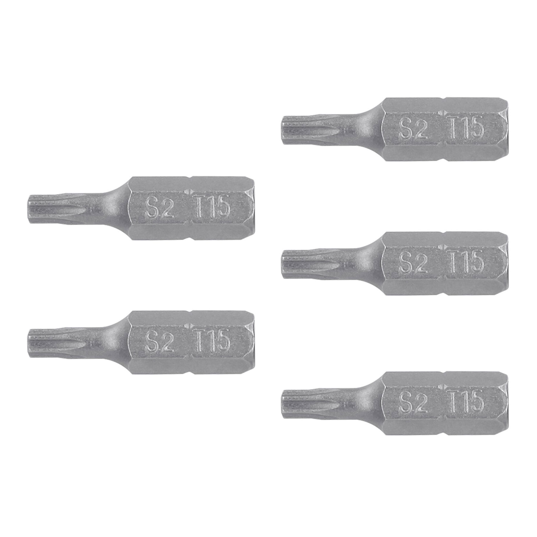 Puntas para desarmador Torx T15, 1", 5 piezas