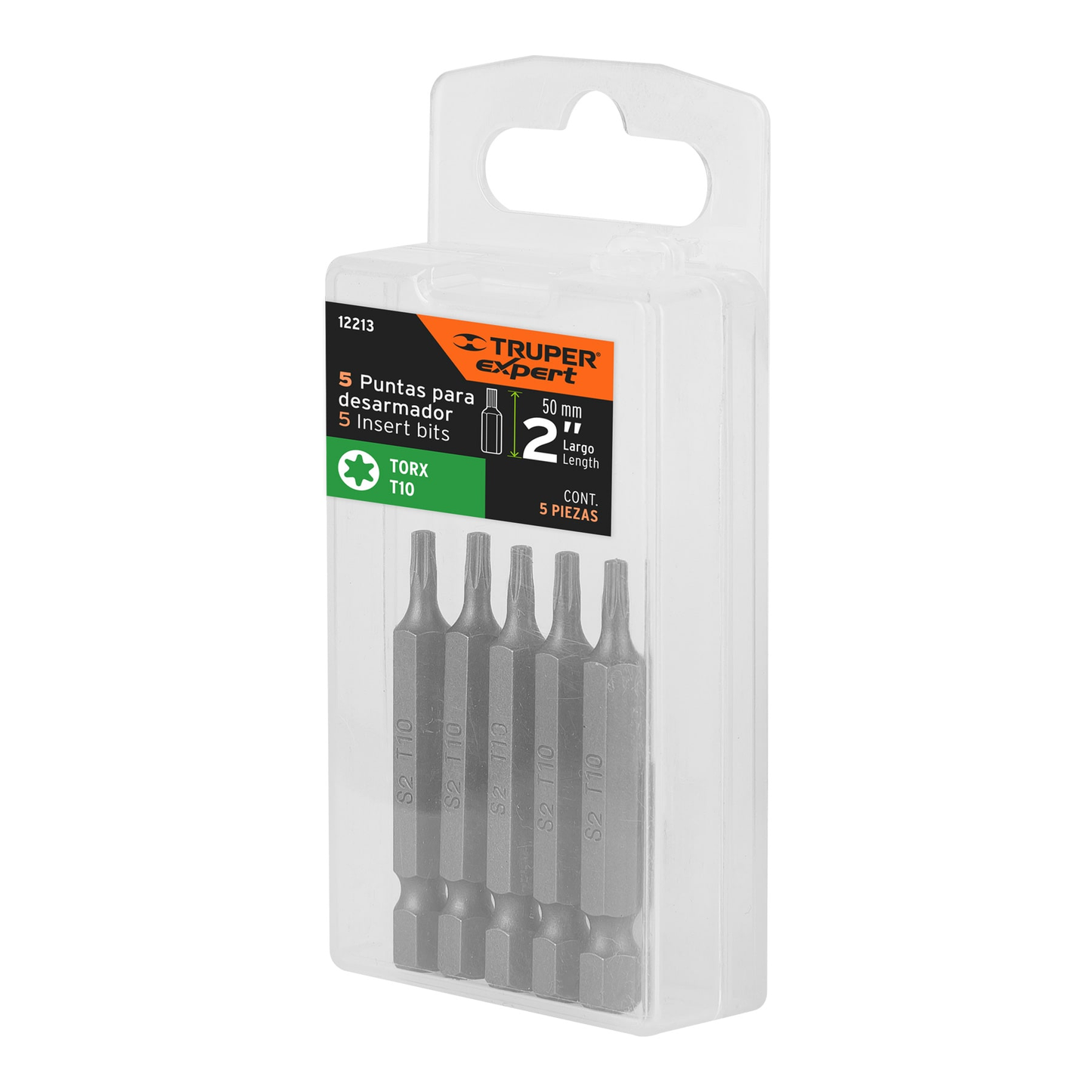 Puntas para desarmador Torx T10, 2", 5 piezas