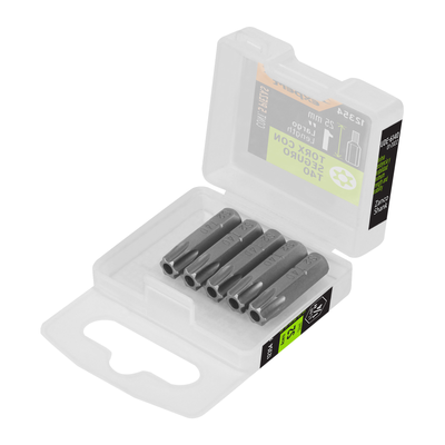 Estuche con 5 puntas torx T40 con seguro largo 1", EXPERT