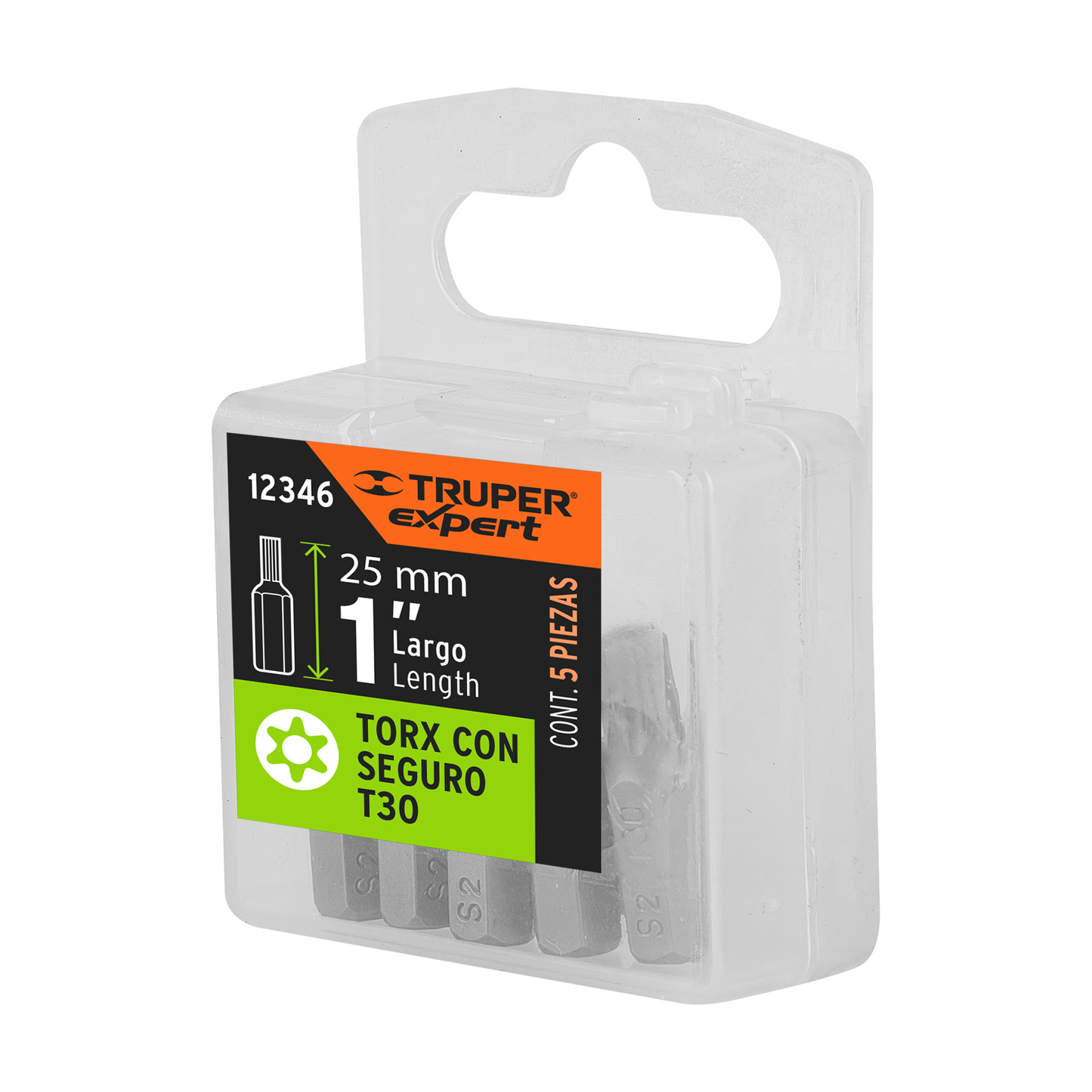 Puntas para desarmador Torx seg T30, 1", 5 piezas