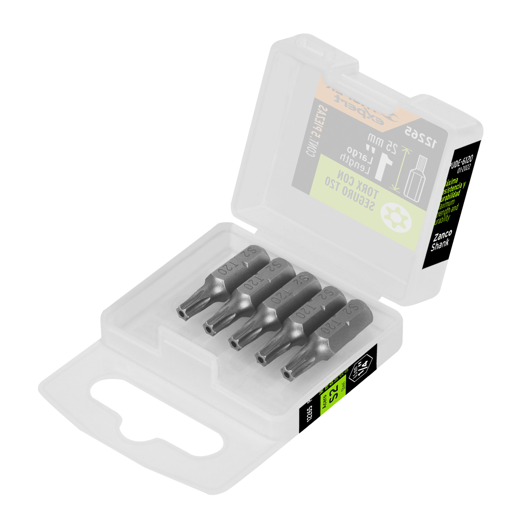 Puntas para desarmador Torx seg T20, 1", 5 piezas