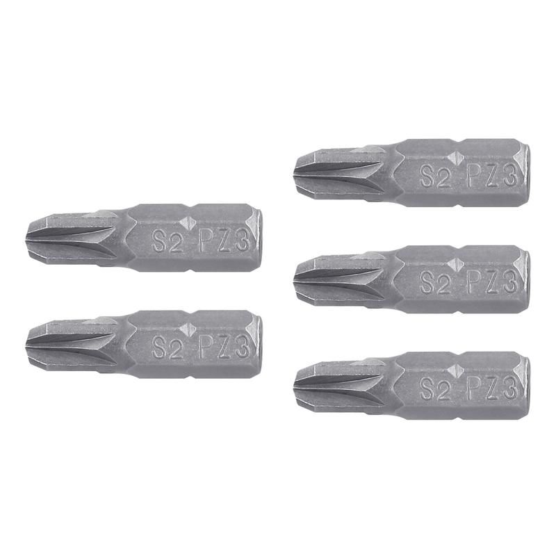 Puntas para desarmador Pozidriv, PZ3, 1", 5 piezas