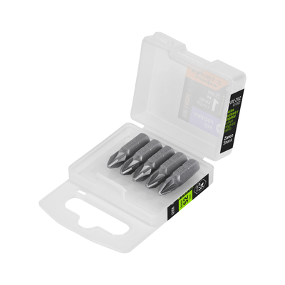 Estuche con 5 puntas pozidriv PZ2 largo 1", TRUPER EXPERT