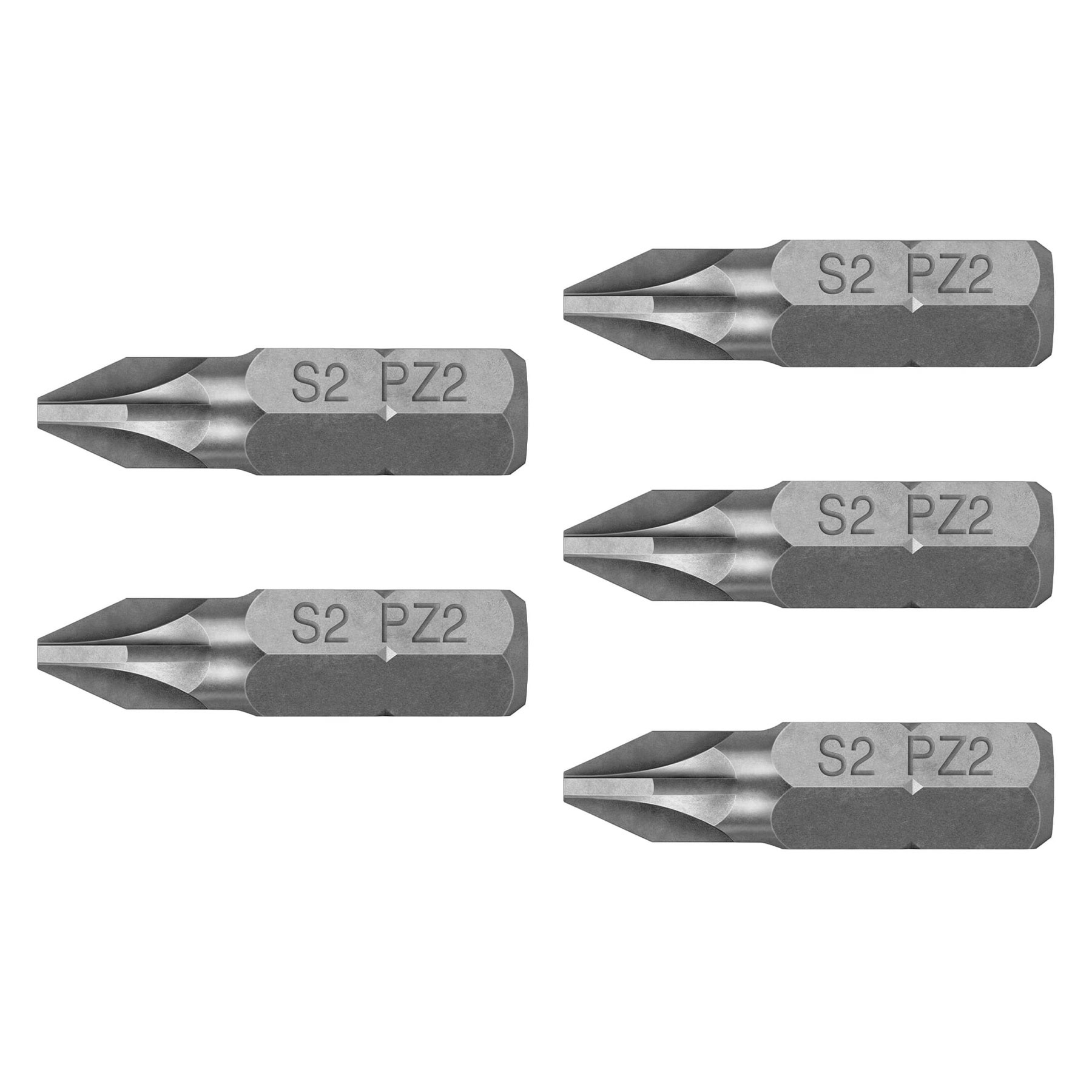 Puntas para desarmador Pozidriv, PZ2, 1", 5 piezas