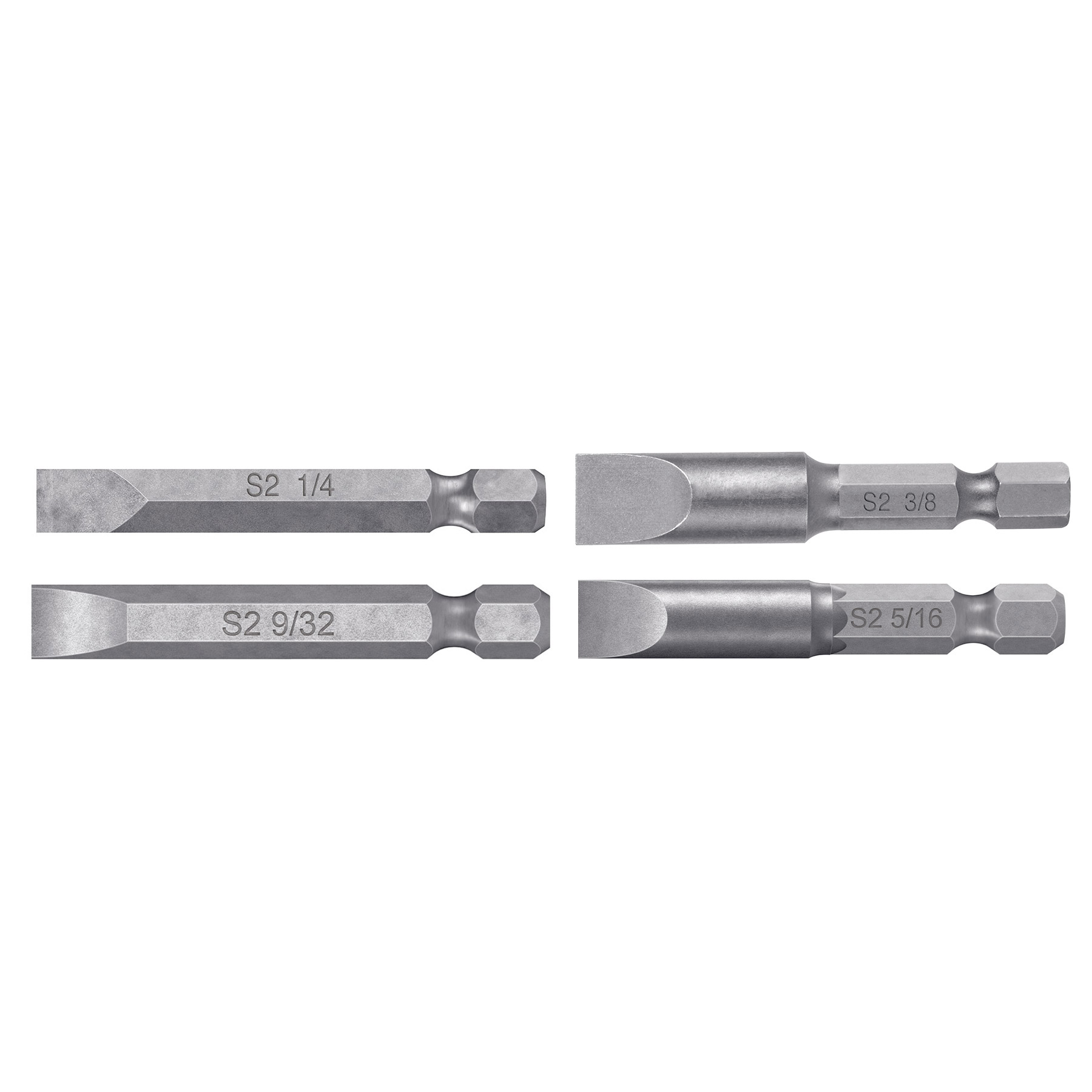 Puntas para desarmador planas combinadas 2", 5 piezas