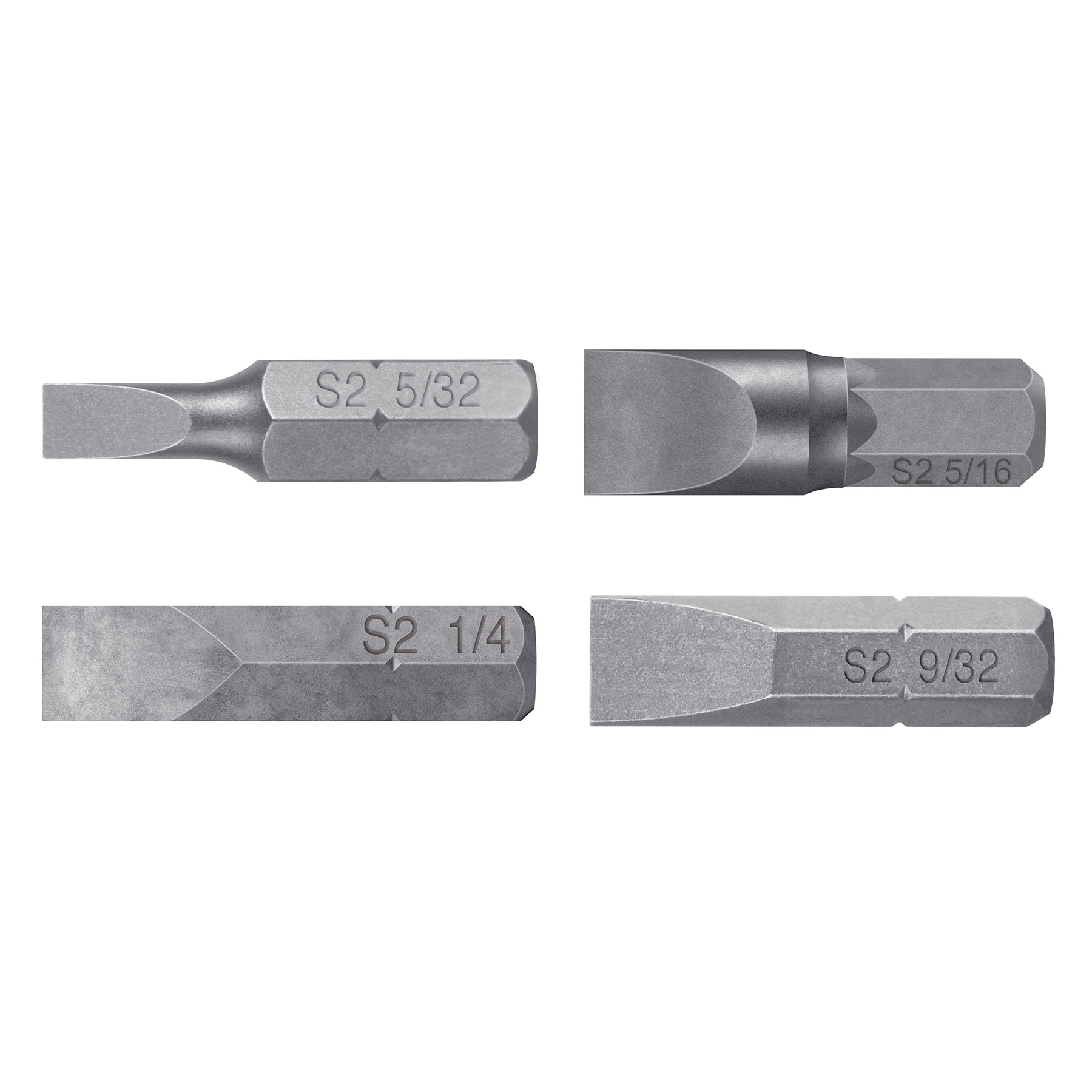 Puntas para desarmador planas combinadas 1", 5 piezas