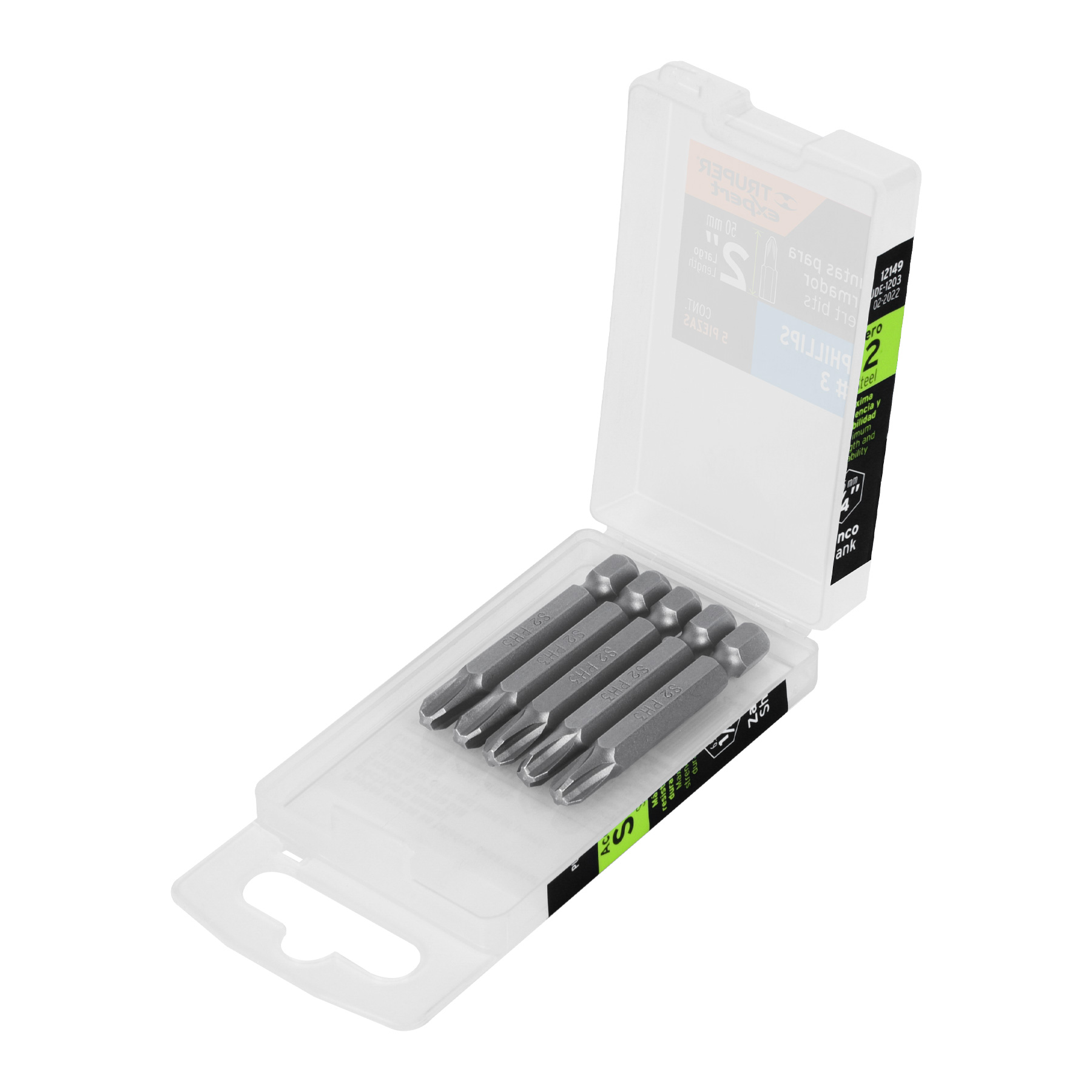 Puntas para desarmador Phillips PH3, 2", 5 piezas