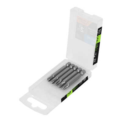 Estuche con 5 puntas de cruz PH3 largo 2", TRUPER EXPERT