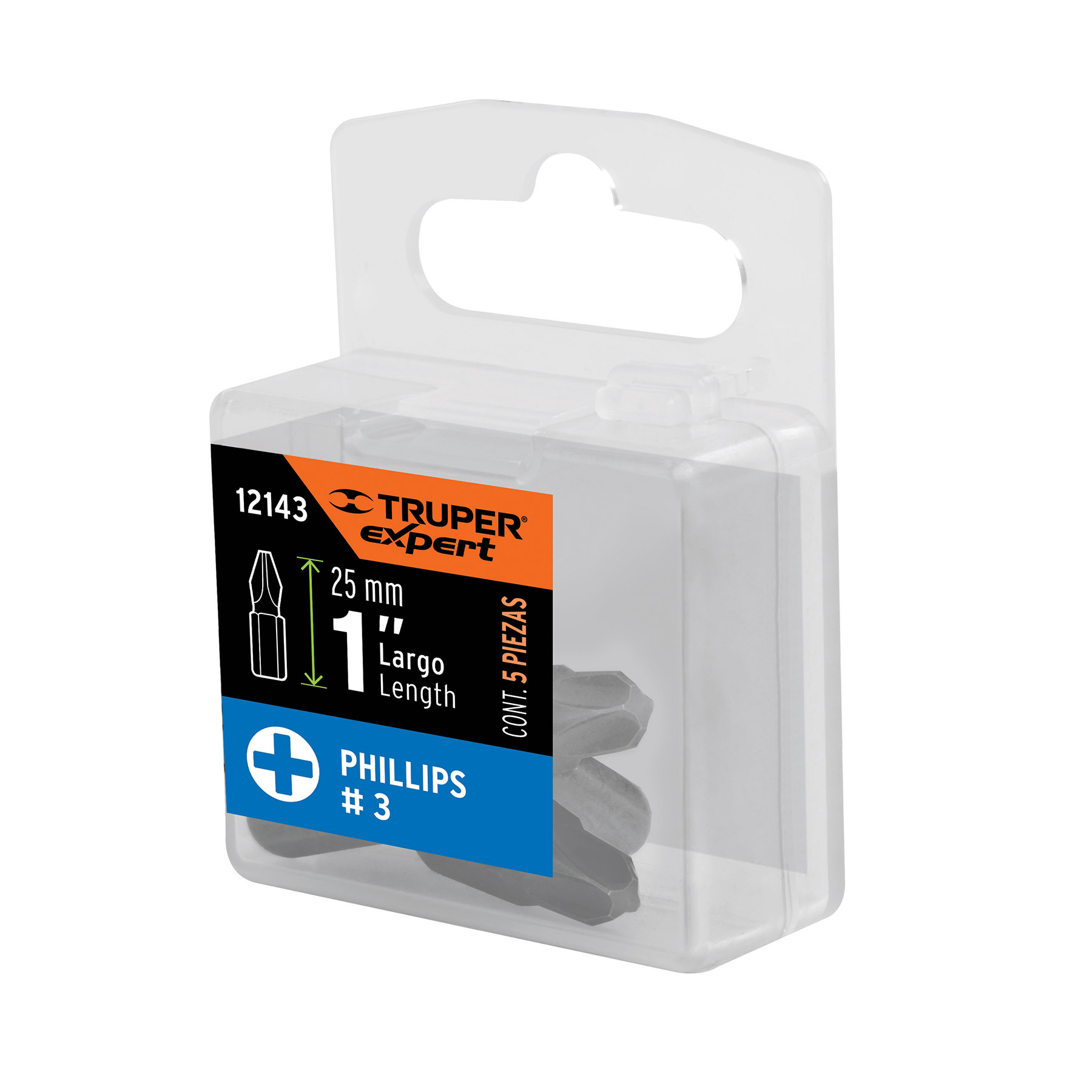 Puntas para desarmador Phillips PH3, 1", 5 piezas