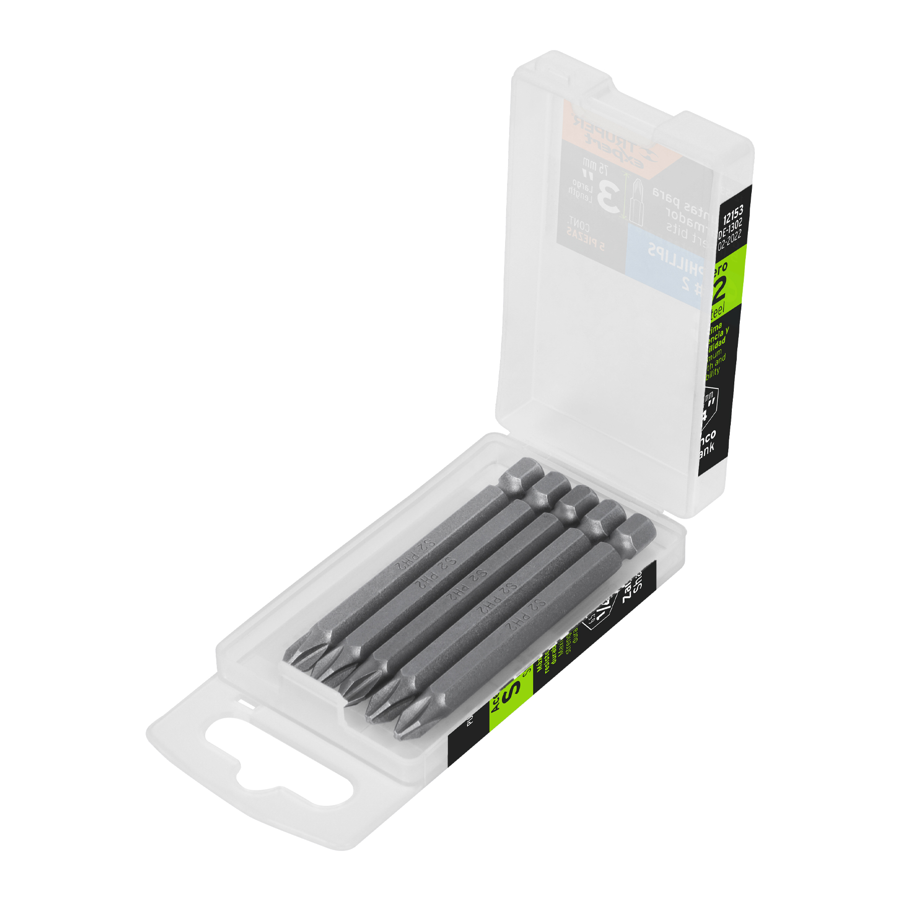 Puntas para desarmador Phillips PH2, 3", 5 piezas