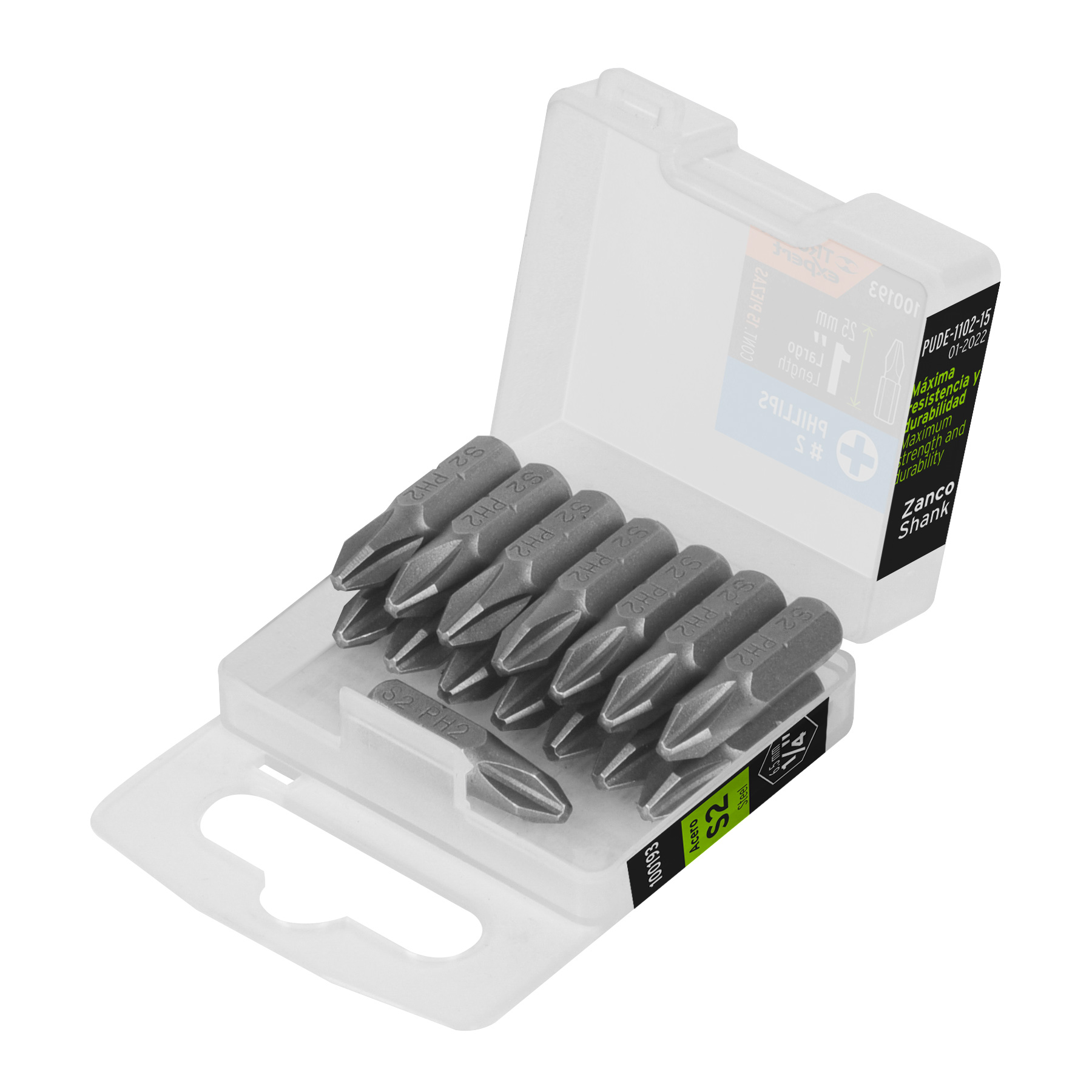 Puntas para desarmador Phillips PH2, 1", 15 piezas