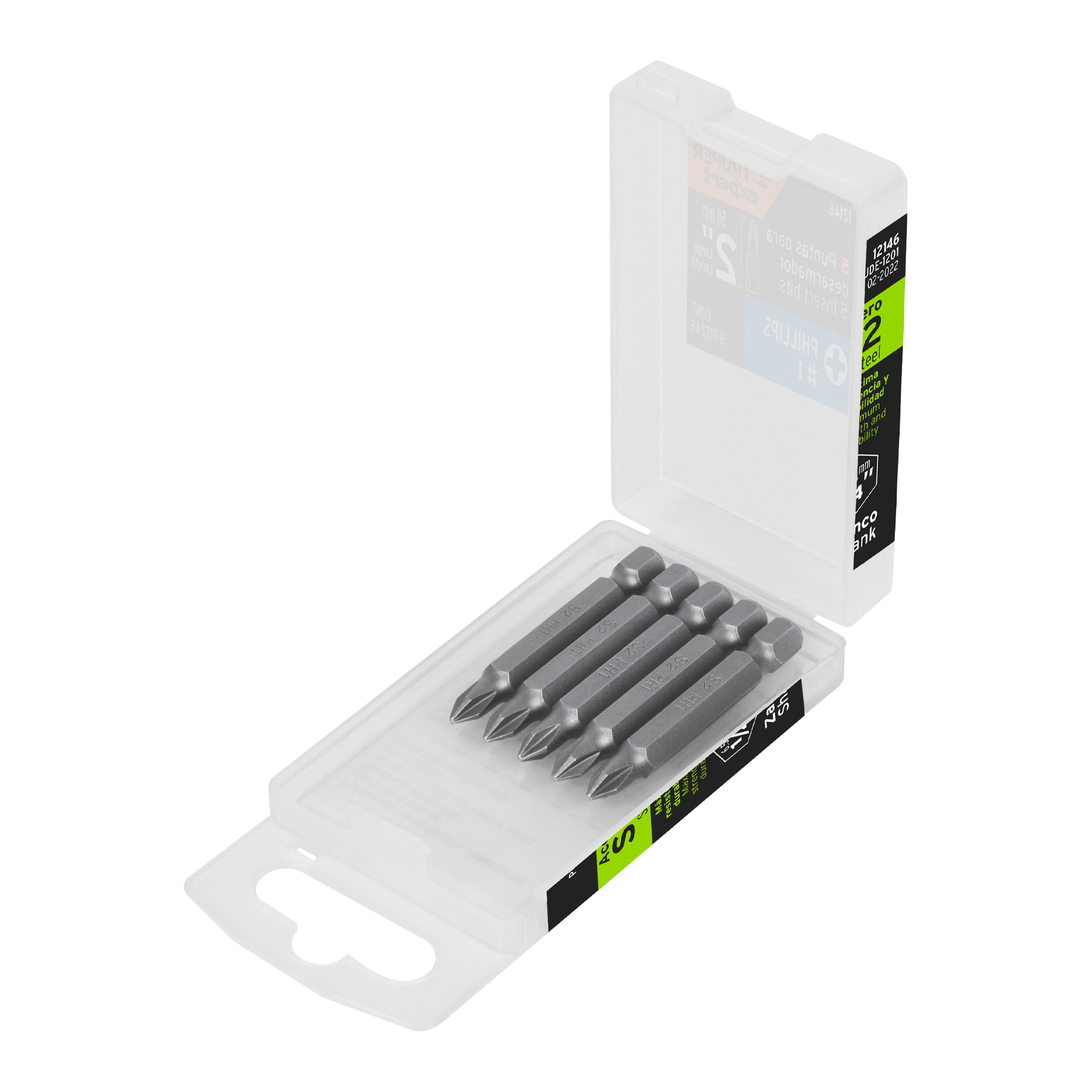 Puntas para desarmador Phillips PH1, 2", 5 piezas