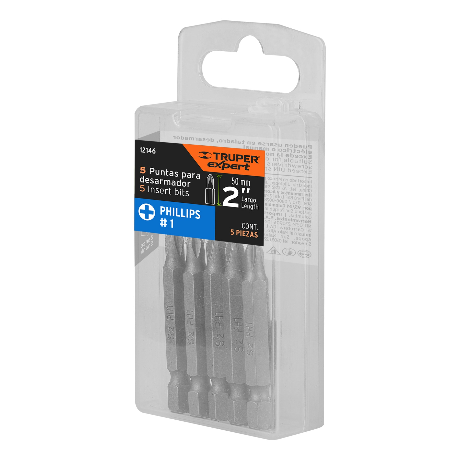 Puntas para desarmador Phillips PH1, 2", 5 piezas