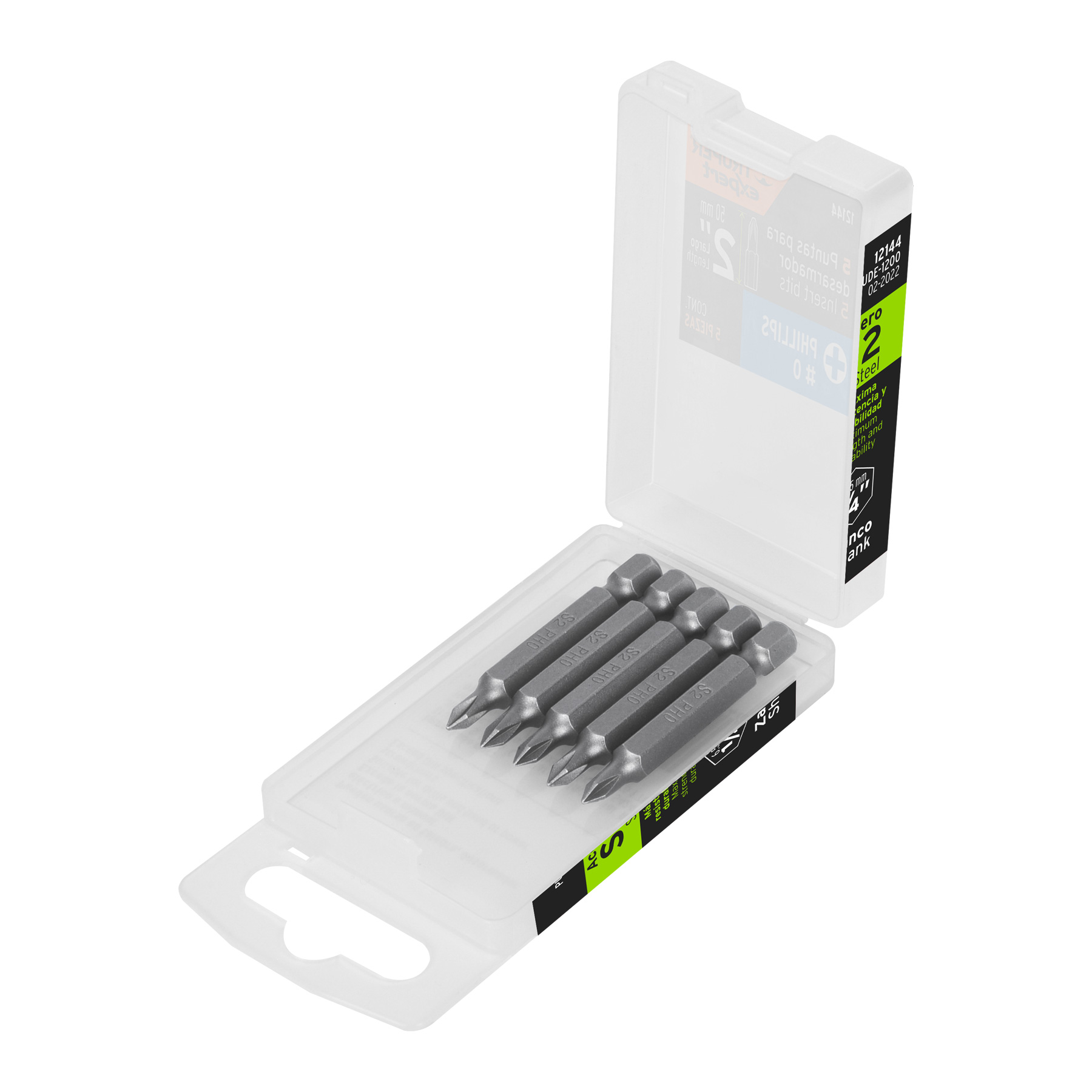 Puntas para desarmador Phillips PH0, 2", 5 piezas