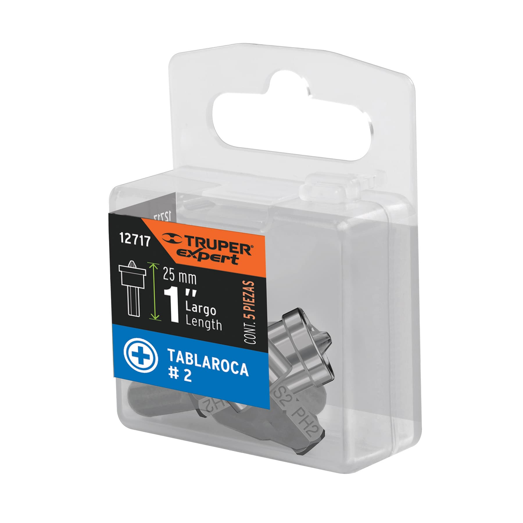 Puntas para desarmador PH2 para tablaroca, 1", 5 piezas