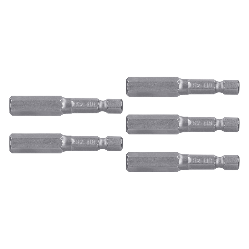 Puntas para desarmador hexagonales 8 mm, 2", 5 piezas