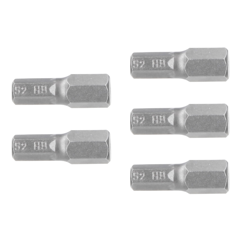 Puntas para desarmador hexagonales 8 mm, 1", 5 piezas
