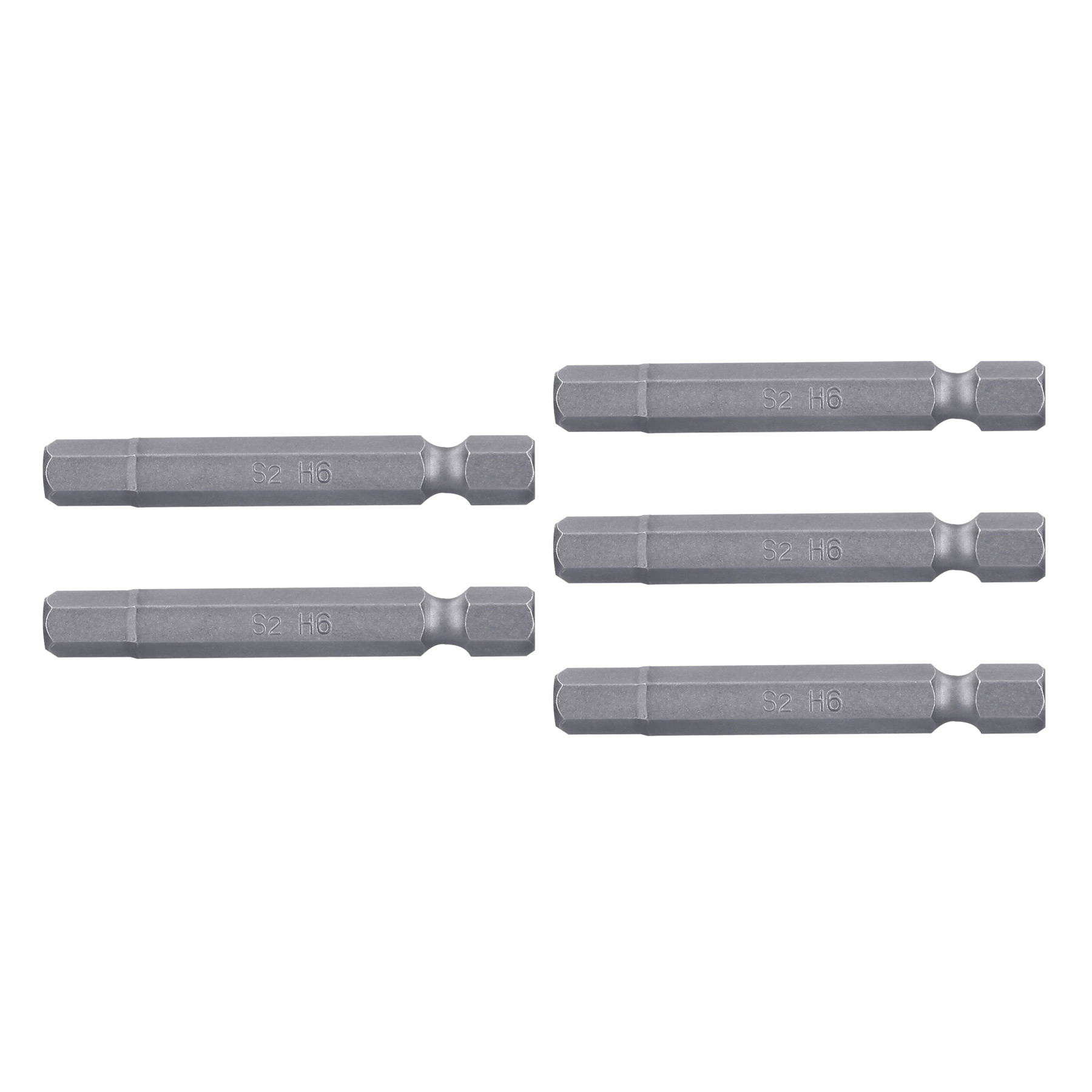Puntas para desarmador hexagonales 6 mm, 2", 5 piezas