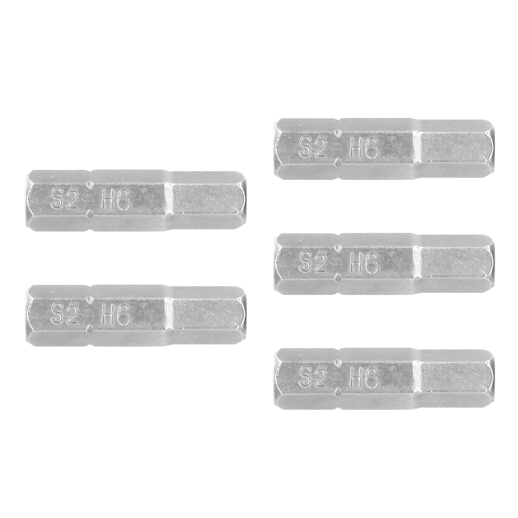 Puntas para desarmador hexagonales 6 mm, 1", 5 piezas
