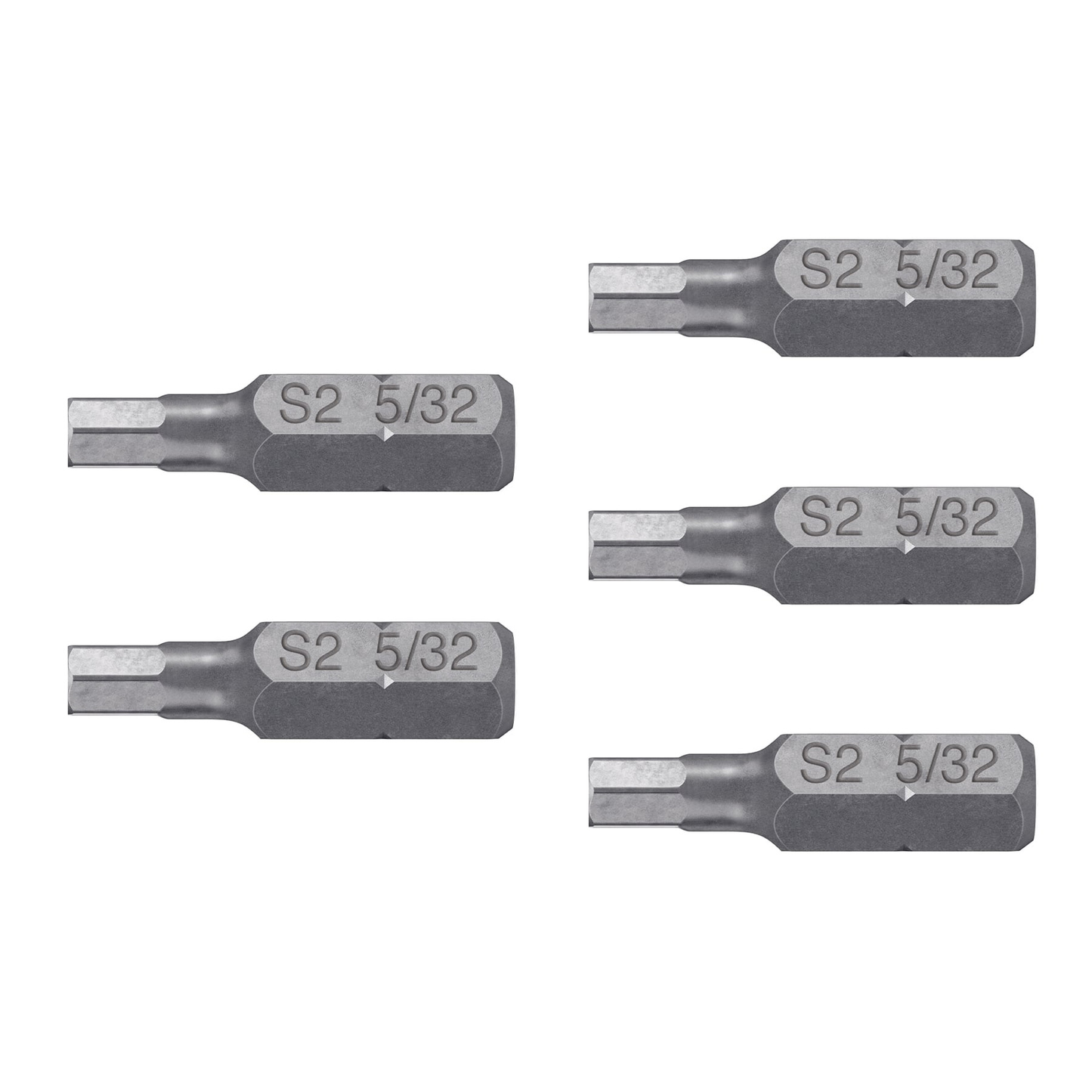 Puntas para desarmador hexagonales 5/32, 1", 5 piezas
