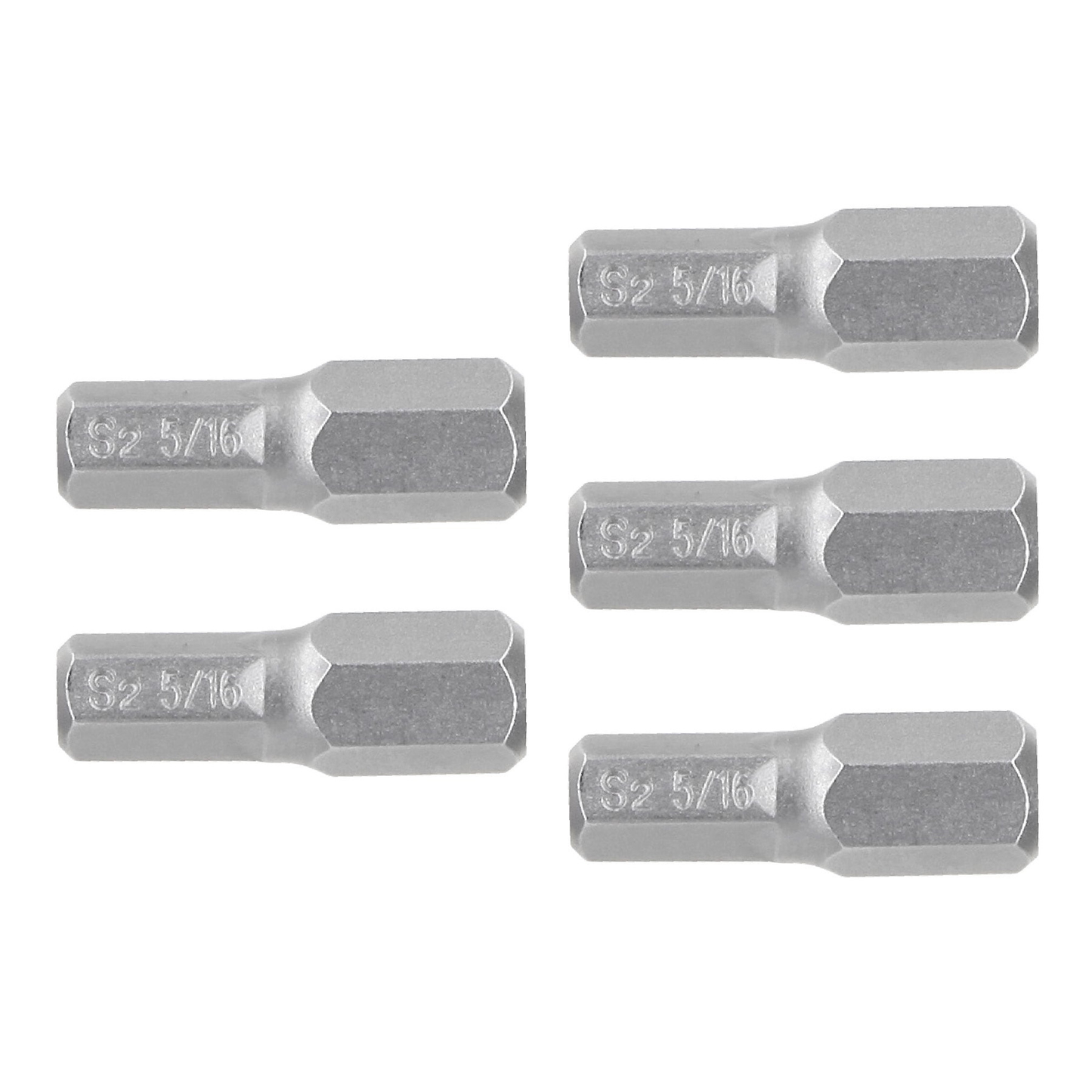Puntas para desarmador hexagonales 5/16, 1", 5 piezas